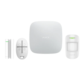 Sistem de alarma wireless Ajax Starter kit WH, 868/915 MHz, 2000 m, pet immuni